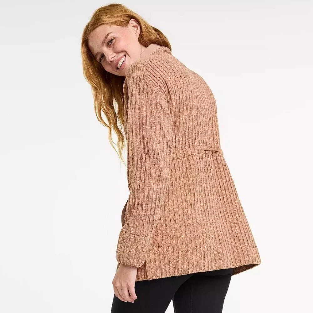 FLX Women's Commuter Sweater Jacket Size XS In Elden Beige - Picture 3 of 15
